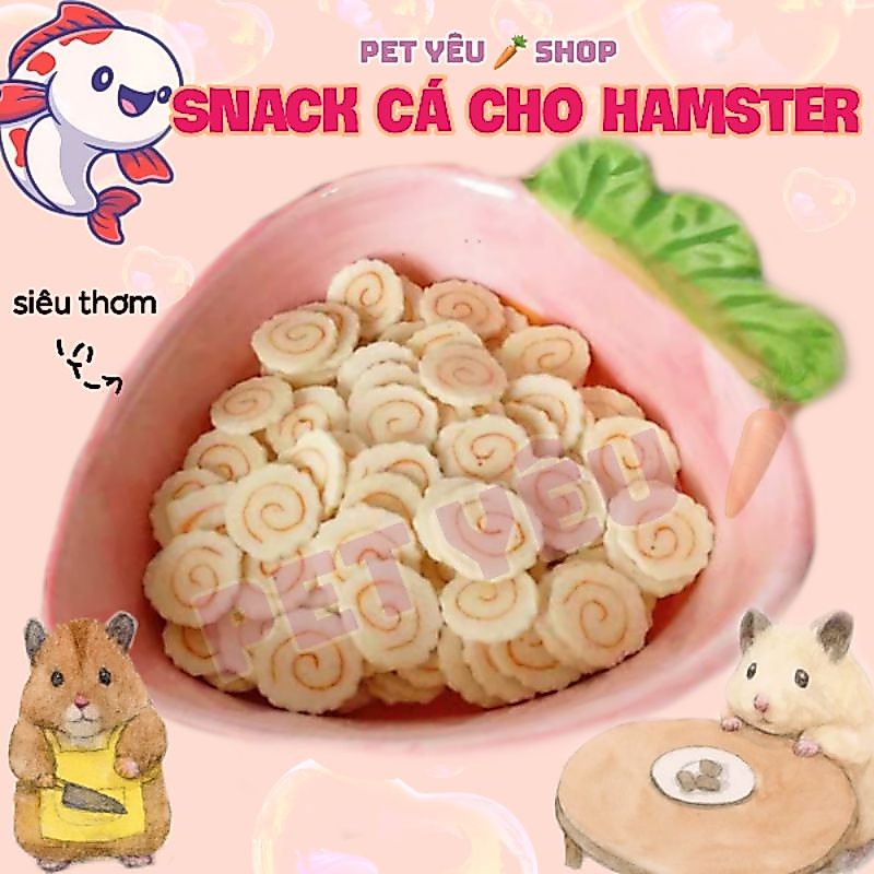 Snack cá tuyết thức ăn hamster , nhím🐻FREESHIP🐻 thức ăn vỗ béo hamster nhím