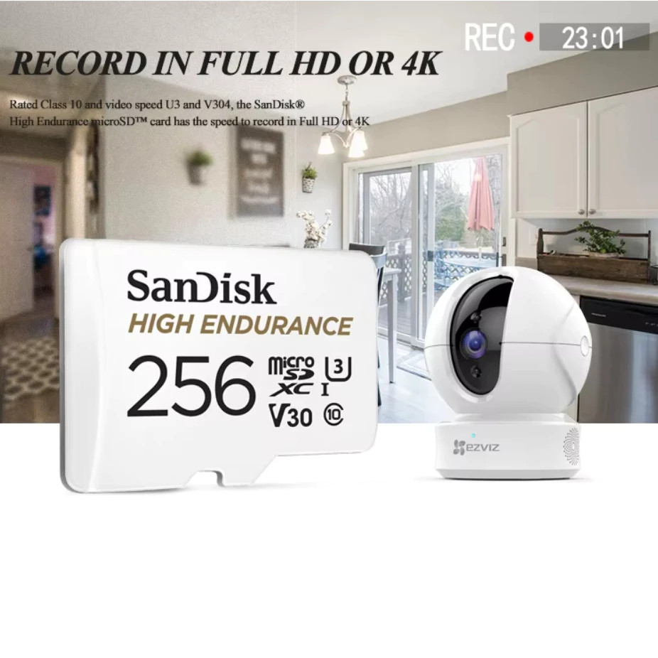 Thẻ nhớ microSD SanDisk High Endurance chính hãng 100% bảo hành 5 năm, bền bỉ 24/7 cho camera giám s
