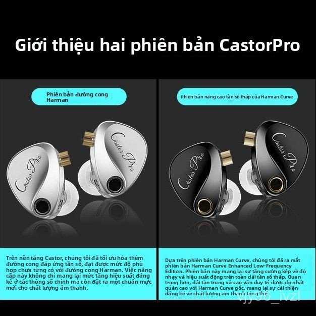 Tai nghe có dây KZ Castor Pro HiFi âm thanh chi tiết bass mạnh chuyên cho gaming nghe nhạc pro