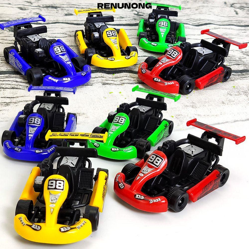 RENUNONG 5 Chiếc Xe Đồ Chơi Quán Tính Màu Ngẫu Nhiên Xe Mini Go Kart