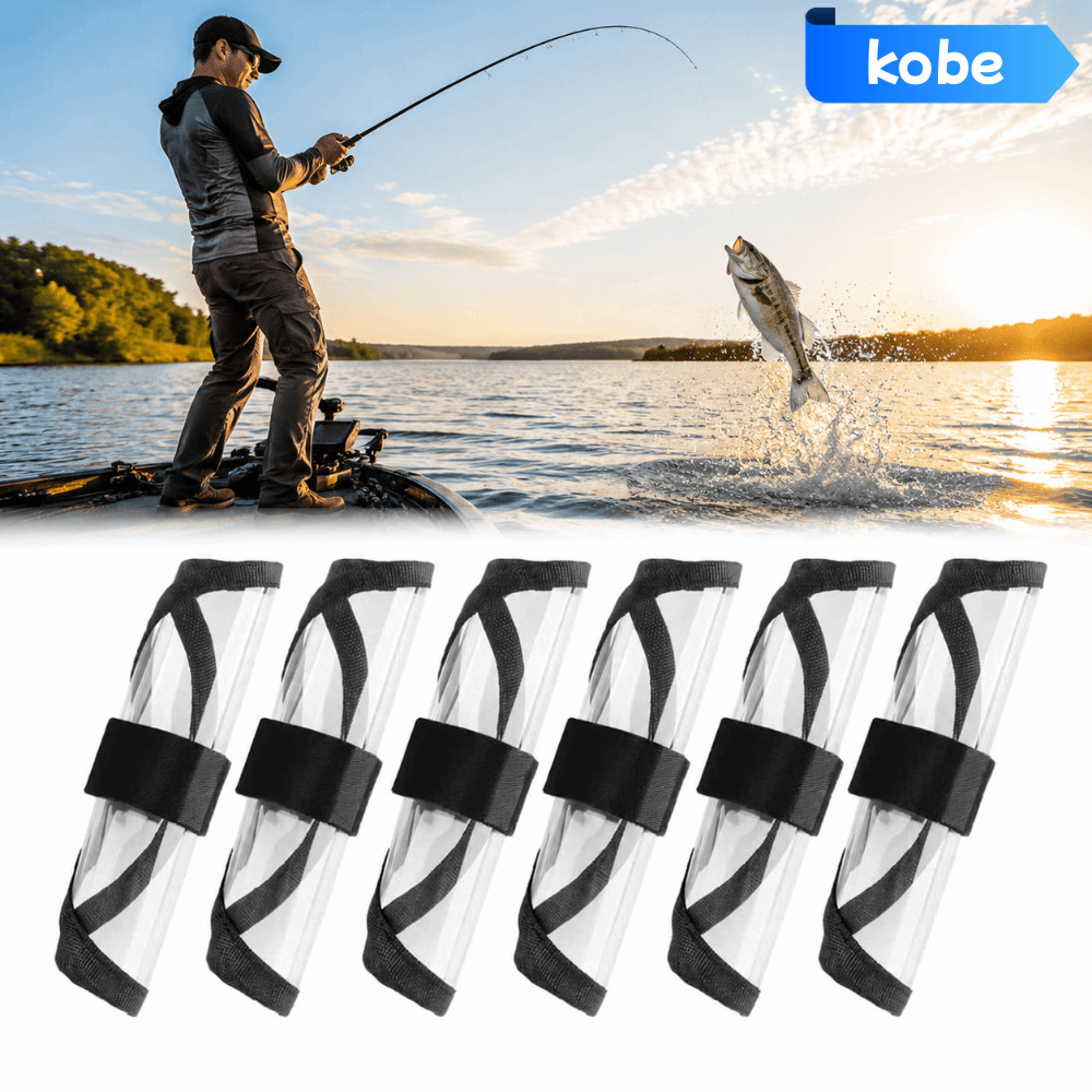 KOBE 6 Chiếc Mồi Găng Tay Mồi Quấn, PVC 28 * 15cm Mồi Câu Cá, Bền 37 * 20cm Mồi Bảo Vệ Bảo Vệ Mồi Bả