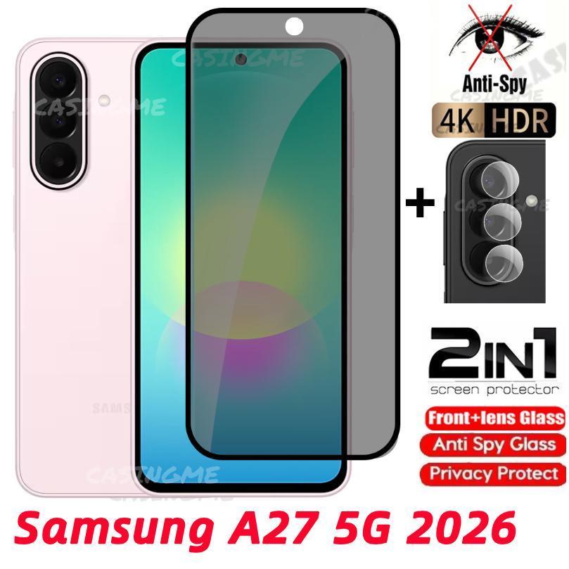 Samsung A27 5G 2026 Kính cường lực riêng tư Chống gián điệp Full Cover Bảo vệ màn hình cho Samsung G