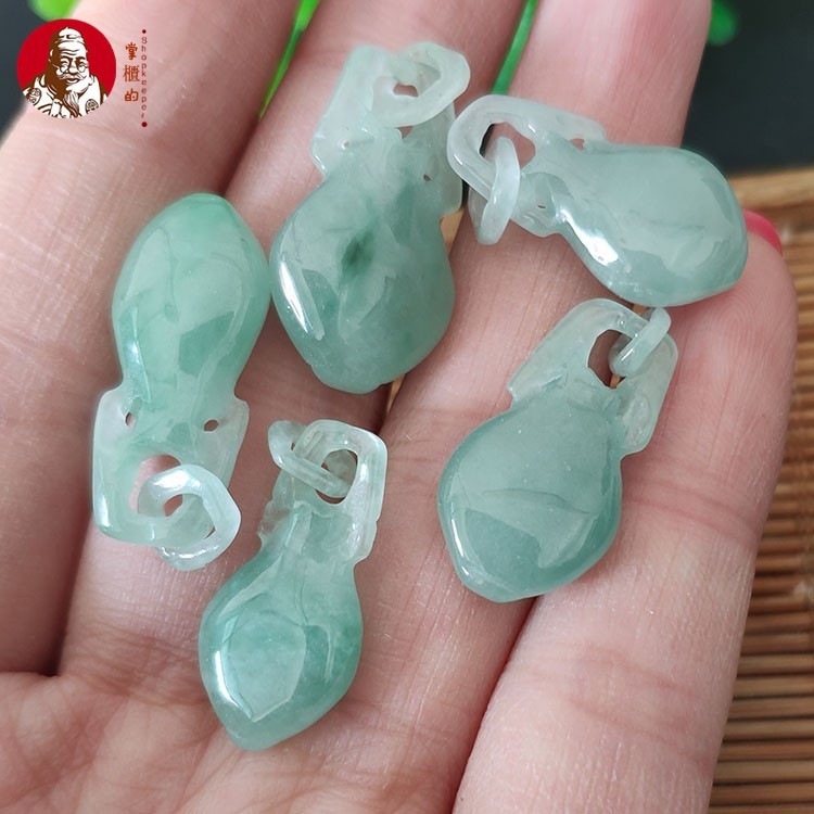 ((1 Giá Hàng) Tự Nhiên Một Hàng Jadeite Núi Bass Ngọc Lục Bảo Ánh Sáng Xanh Bình Khoảng 22 * 10mm Vòng Tay DIY Phụ Kiện