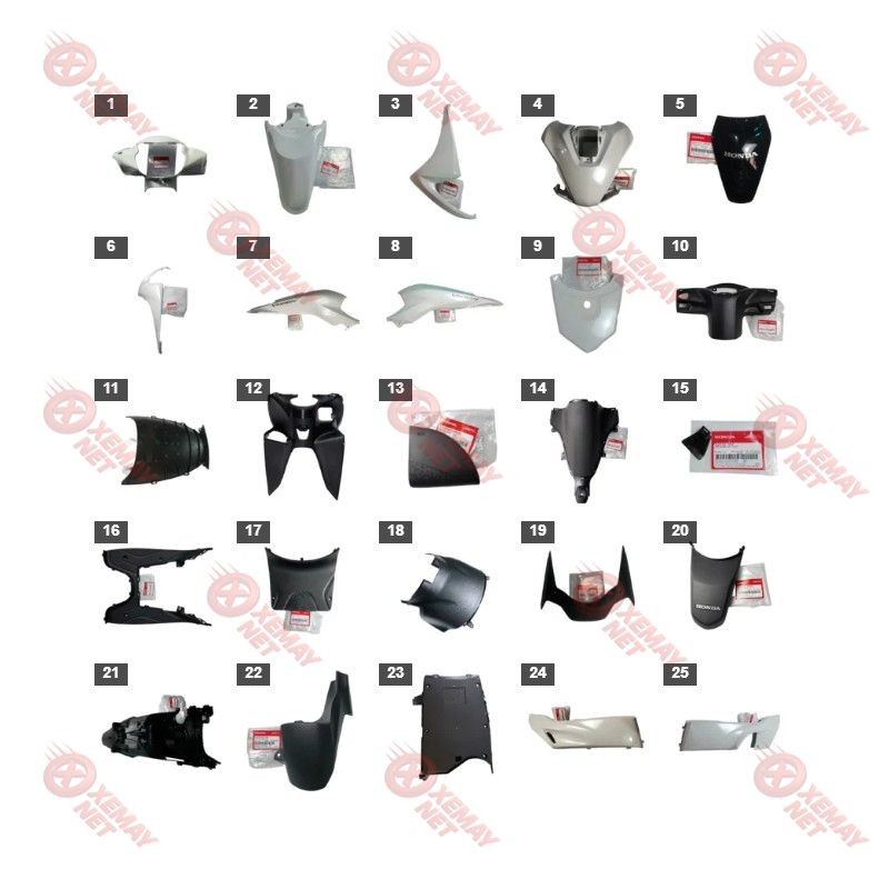 Bộ Nhựa - Dàn Vỏ - Dàn Áo Vision 110 K2C Năm 2023 Màu Trắng Nhb35P