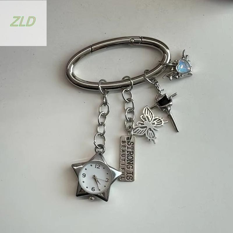 ZLD Retro Star Watch Móc khóa Y2K Carabiner Mặt dây chuyền Doublebag Charm Phụ kiện trang trí VN
