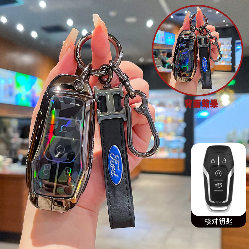 Dành Cho Xe Ford Fusion F-150 Edge Explorer Mustang Lincoln MKZ MKC Platinum 2016 F150 Lariat Kim Loại Xe Từ Xa Chìa Khóa Dành Cho Xe Ford Fusion Mondeo Mustang F-150 Explorer Edge 2015 - 2020