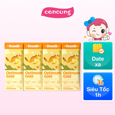 Sữa uống dinh dưỡng Optimum Gold 180ml (Lốc 4 hộp) new - Con Cưng