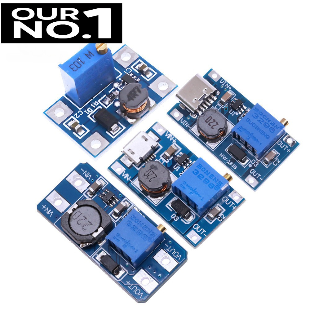 MT3608 type-c / micro 2A Max DC-DC Mô-đun nguồn tăng cường SX1308 Mô-đun nguồn tăng áp 3-5V đến 5V /