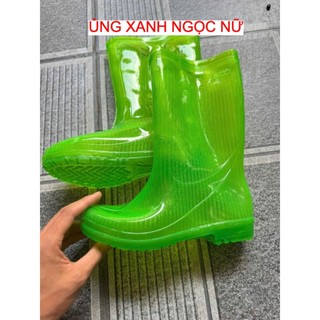 Ủng Ngọc Nữ Trường Thịnh Ủng Bảo Hộ Lao Động, Đi Mưa,  Màu Xanh Lá HÀNG CAO CÁP SỊN