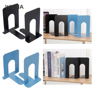 WUZIA 1 / 2 CÁI Bookends, Giá đỡ sách kim loại hình chữ L, Giá sách dày chống trượt chất lượng cao Trang chủ