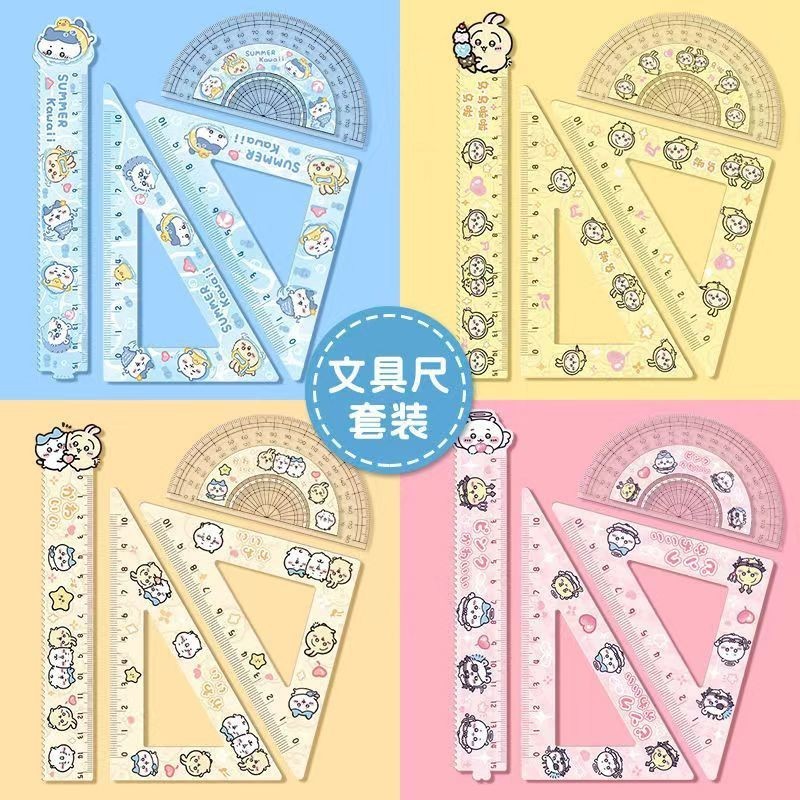 [W] Bán buôn Acrylic Jii Kawaii Thước Bộ Nhỏ 266cm Uzachi Thước Jiyi Văn Phòng Phẩm Thước 15cm Thước