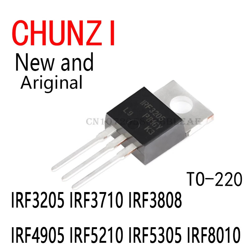 5 Chiếc IRF3205PBF IRF3710PBF IRF4905PBF IRF3205 IRF3710 IRF3808 IRF4905 IRF5210 IRF5305 IRF8010 TO-
