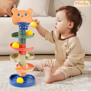 【BabyJoy】Tháp Xoay Theo Dõi Bộ Đồ Chơi,Bé Xoay Theo Dõi Xếp Chồng Montessori CánBóng ThápĐồ Chơi,Đồ chơi giáo dục