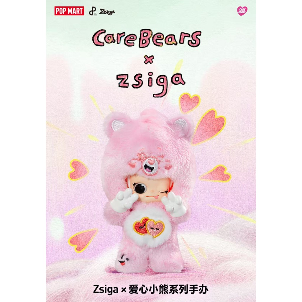 P POPMART Zsiga X Love Bear Series Đồ chơi Hình Mặt dây chuyền