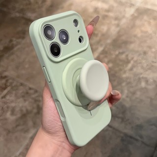  Vỏ Mới Morandi Từ Silicon Mềm Ốp lưng Có Chân Đế Cho Ốp Lưng iPhone 16 17 Pro Max Air Case Giá Đỡ Điện Thoại Silicon Chống Sốc 