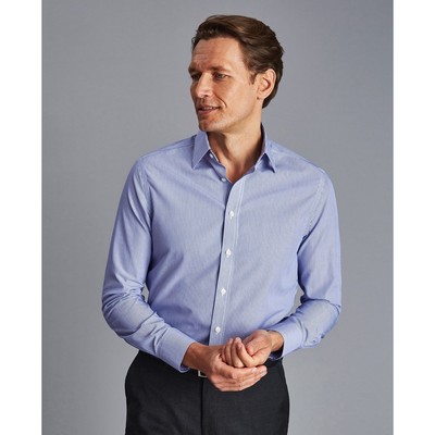 CHARLES TYRWHITT - Áo sơ mi nam tay dài Non Iron Bengal Stripe_FON0411-NAV