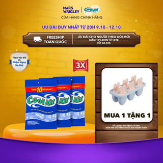 [300 gói tặng 30 gói] Combo 3 Túi Kẹo Sing-Gum Cool Air Hương Bạc Hà - Khuynh Diệp Túi (Túi gồm 300+30 Gói x 2 Viên Kẹo)