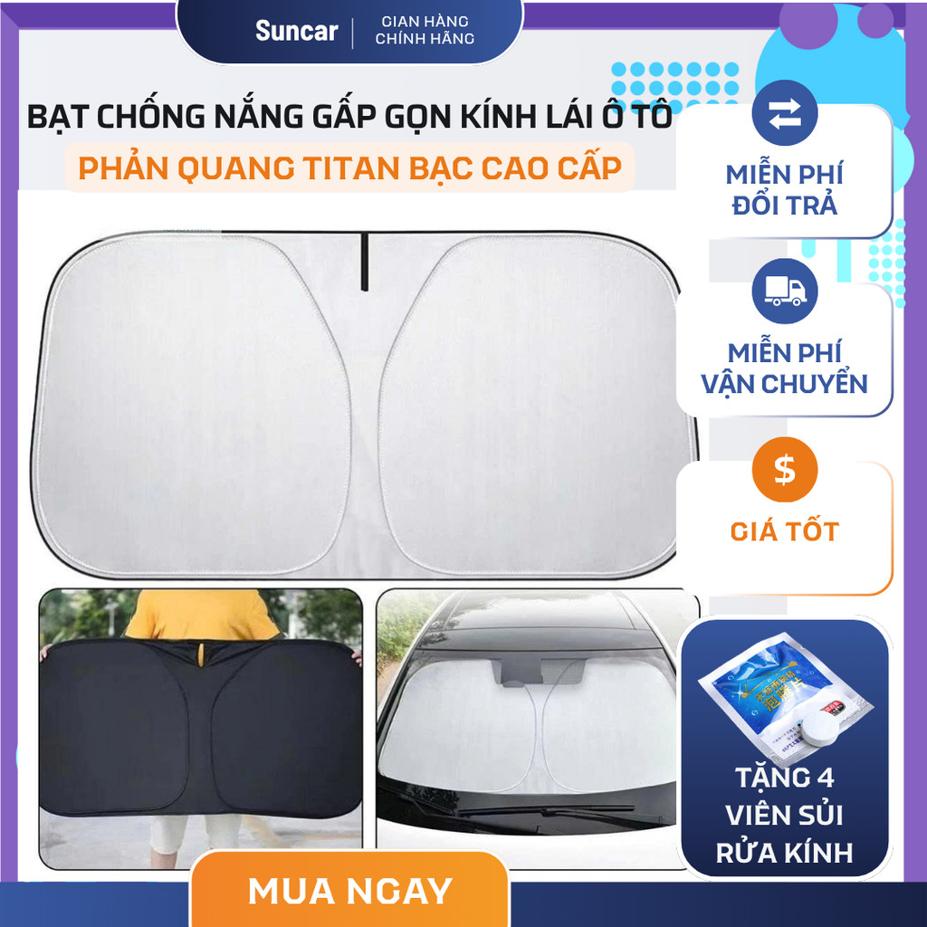 Bạt Che Nắng Kính Lái Ô Tô Gấp Gọn