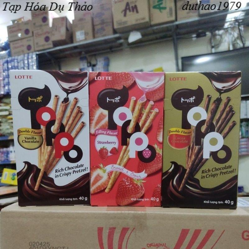 Bánh Hộp Que Lotte Toppo các vị 40g