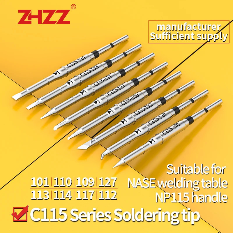 Đầu sắt hàn OEM C115 C115-101 109 110 112 113 114 117 127 Lõi sưởi Tương thích Trạm hàn JBC NT115-A 