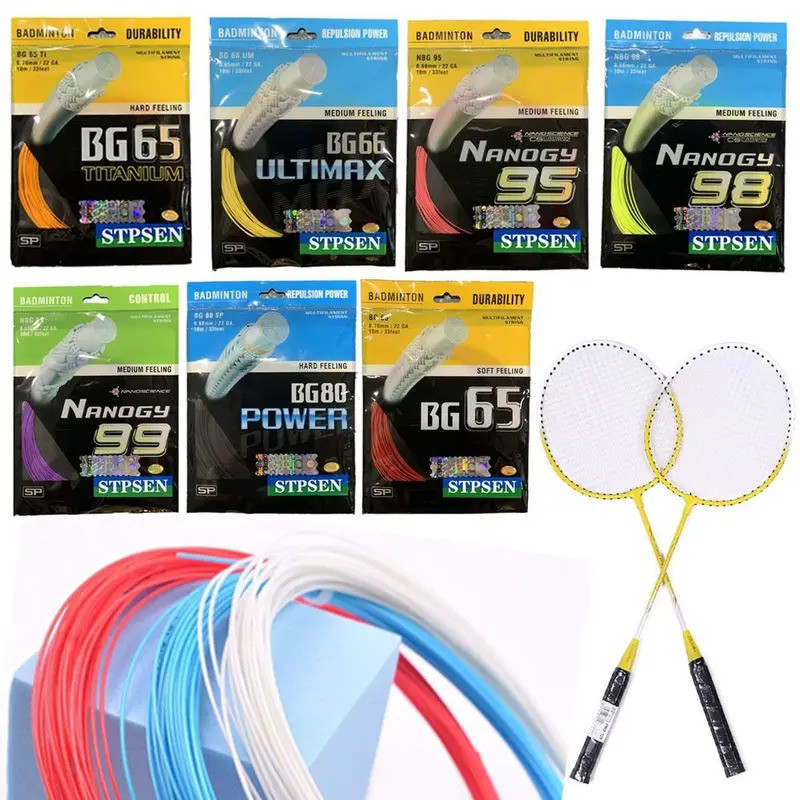 Dây Vợt Cầu Lông Nhiều Màu Dia.0,7mm Chiều Dài 10M Dây Vợt Cầu Lông Chất Lượng Cao BG65 BG65Ti Dây V