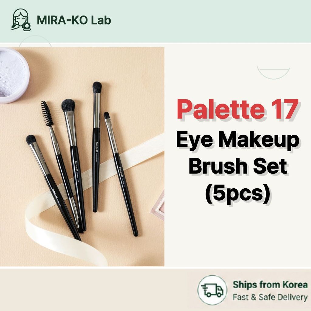 [Korean Daiso] Palette 17 Eye Makeup Brush Set 5 PCS