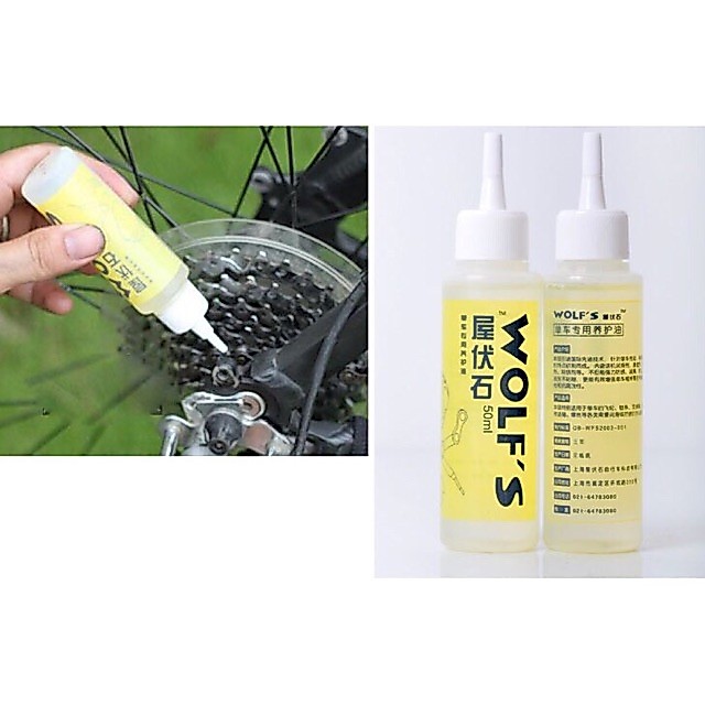 Dầu tra xích xe đạp Wolf giúp bôi trơn xích xe đạp đồng thời bôi trơn líp