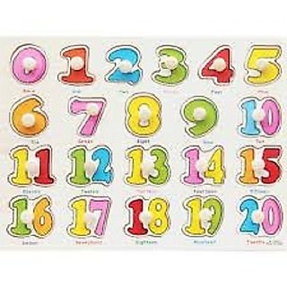 Đồ chơi bảng núm gỗ chủ đề 20 số cho bé - bảng số 03