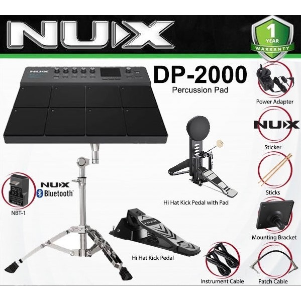 Bộ trống điện tử hãng Nux DP2000 full phụ kiện - Electronic Digital Drum