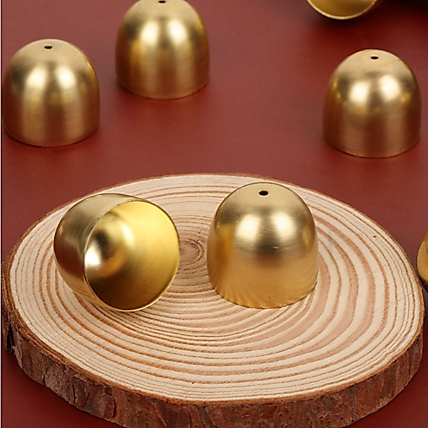 Set 5 Chuông Vàng Kim Loại CL02 (Không dây treo), Vật liệu Handmade Trang Trí Giáng Sinh