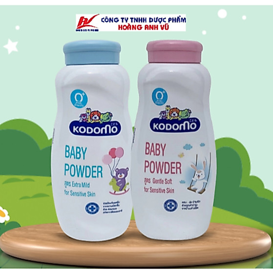 PHẤN KODOMO - KODOMO BABY POWDER - PHẤN RÔM SẢY, DƯỠNG ẨM, NHIỀU CÔNG DỤNG