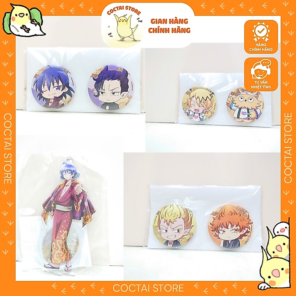[Coctai][Sẵn][CHÍNH HÃNG] Standee Tượng Mica + Badge Huy Hiệu Mairimashita Iruma-kun Ver Xổ Số