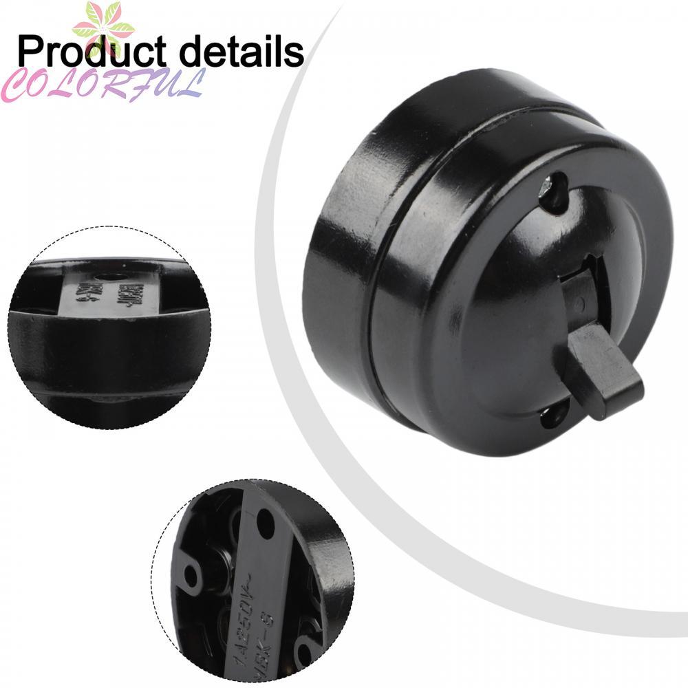 PC Single Control Switch Black Round Bright Home Decoration Home Light Switch