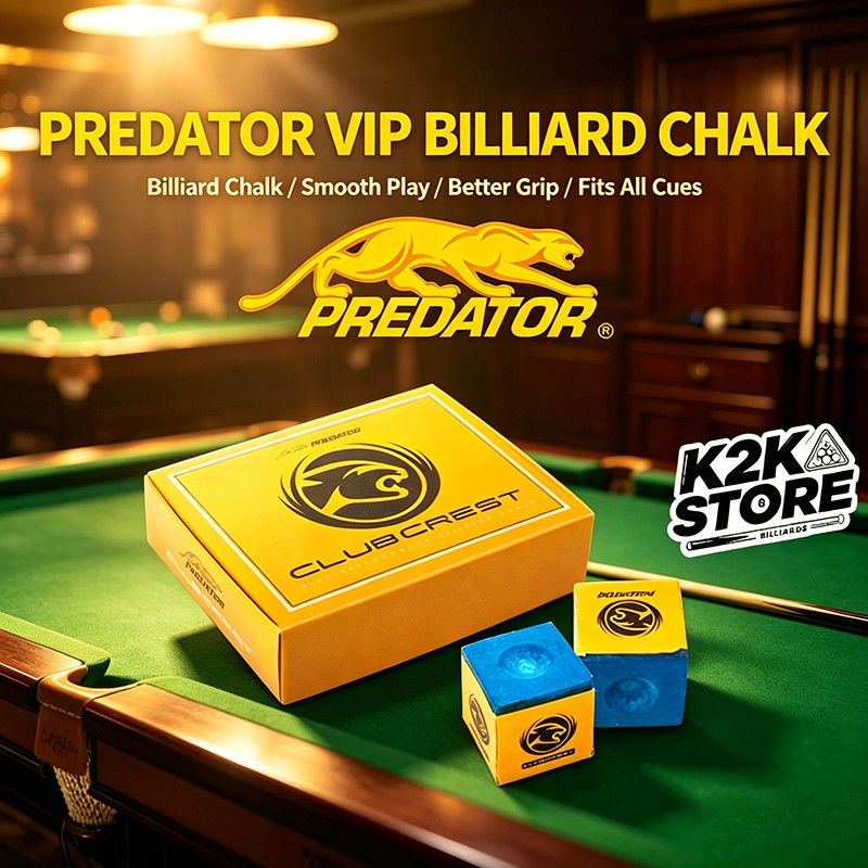 K2K STORE Predator VIP Billiard Phấn Smooth Grip Cue Tip Phấn Phụ kiện
