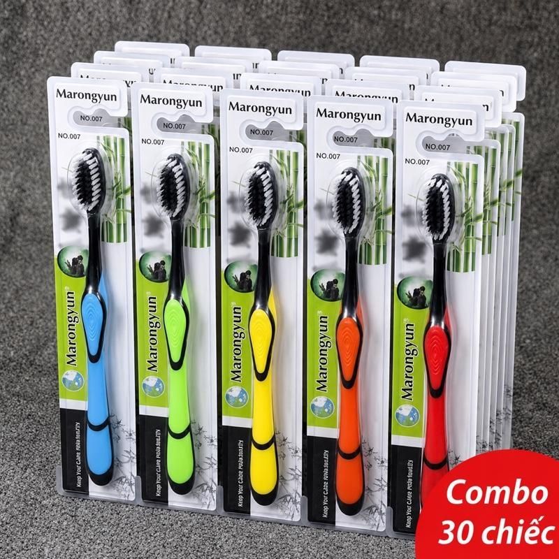 COMBO 10-20-30 Bàn Chải Đánh Răng Than Tre Bàn Chải Đánh Răng Thiết Kế Chắc Chắn Độ Bền Cao Lông Mềm Dễ Dàng Làm Sạch