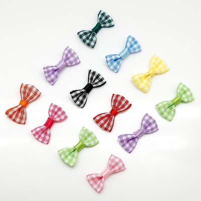 Set 25 Nơ Tóc Handmade từ Satin Đen và Trắng - Phù Hợp cho DIY Trang Trí Kẹp Tóc