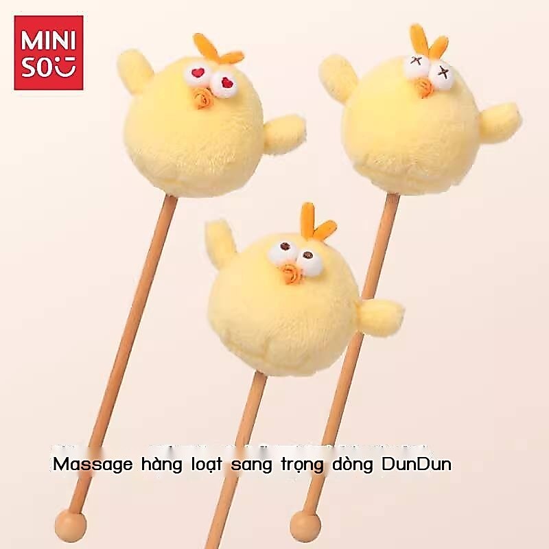 Búa massage gà Dundun hiệu nổi tiếng MINISO, gậy gõ dễ thương cho lưng, vai và cổ.