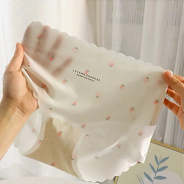 Sét 10 Quần Lót Nữ Su Thạch Tàng Hình Không Viền Mềm Mịn Họa Tiết DÂU TÂY Dễ thương, Lót Thông Hơi