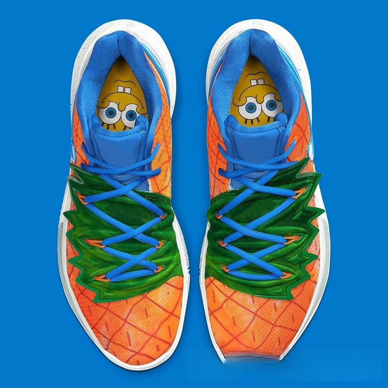 Irving 5 SpongeBob SquarePants Pie Daxing Giày Bóng Rổ Nam Nữ S2 Mandarin Duck Air Cushion Thực Tế C