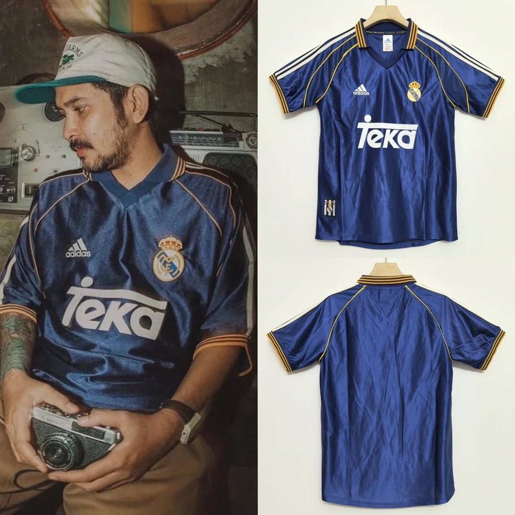 2026 Tết Nguyên Đán adidas Series blokecore Bóng Đá Thêu Logo Retro Jersey Royal Madrid Áo Bóng Đá T