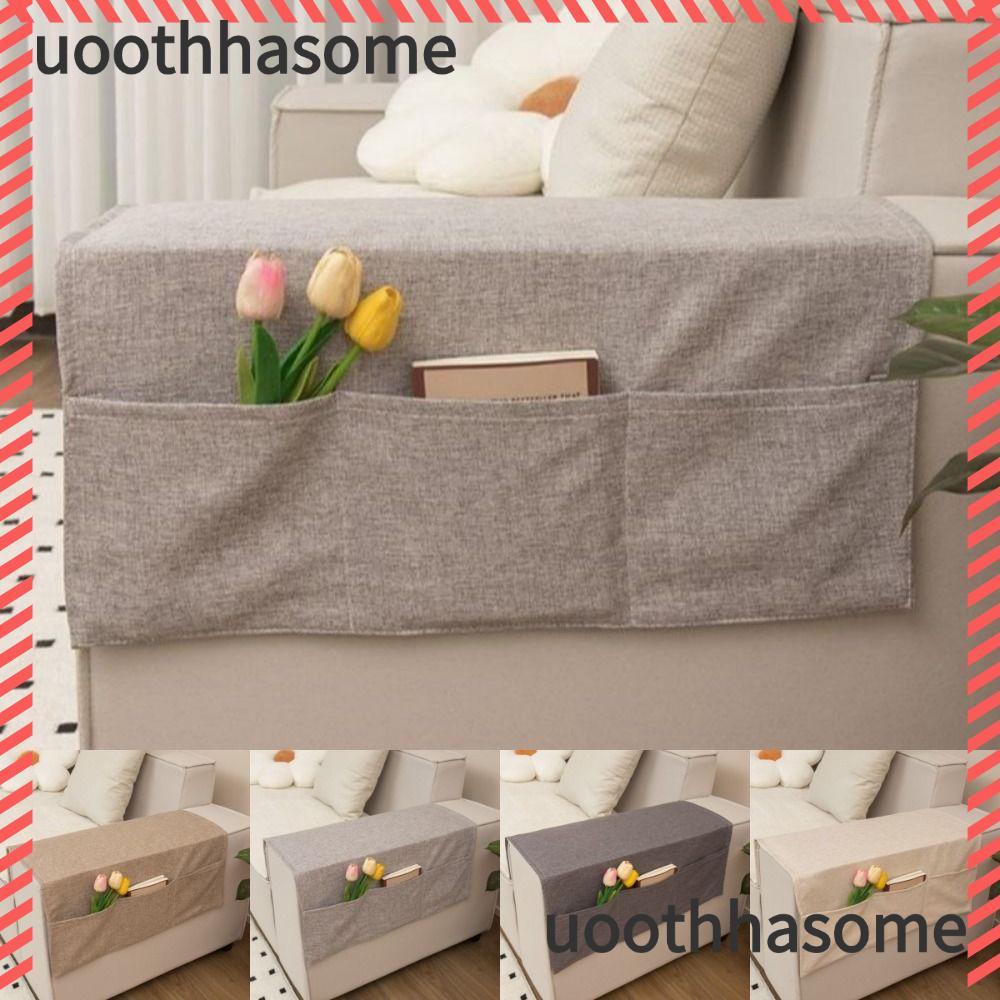 Túi đựng tay ghế sofa UOOTHASHASOME, Bộ sắp xếp tay vịn ghế sofa mềm có thể giặt được, Polyester chố