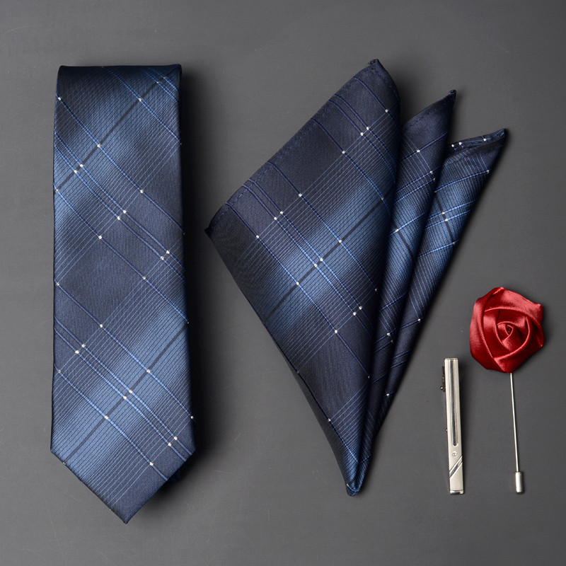 T Tie Tie Tie Men Form Business Suit Pocket Square Square Wedding Groom Tie Clip Corsage Suit