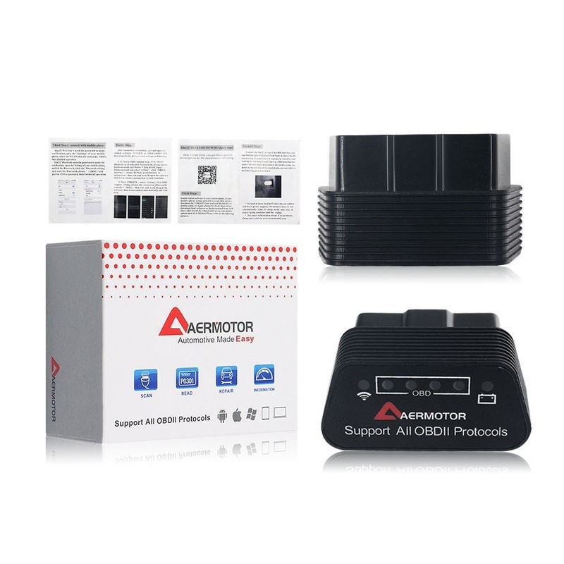 Máy dò chẩn đoán lỗi ô tô Aermotor WIFI elm327 V1.5 OBD2 OBD ELM327
