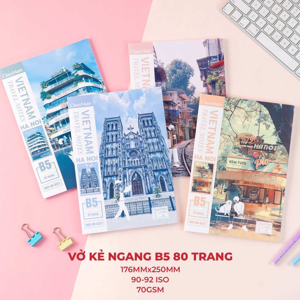 [Tặng 1 Quà] Combo 5/10 Vở Kẻ Ngang Vở 80/120 Trang Bìa Chống Nước Vở Kẻ Ngang Cho Học Sinh Cấp 2, S