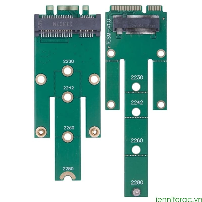 Bộ chuyển đổi jenniferac MSATA sang M 2 NGFF Chuyển đổi thẻ NGFF M 2 MSATA Nam sang NGFF M 2 Adapter
