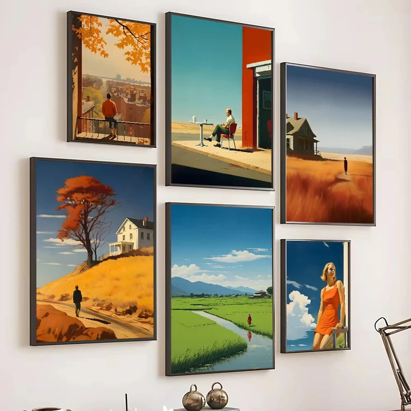 Edward Hopper City Poster In Nghệ Thuật Trang Trí Nhà, Không Khung Tranh Canvas UYHQ