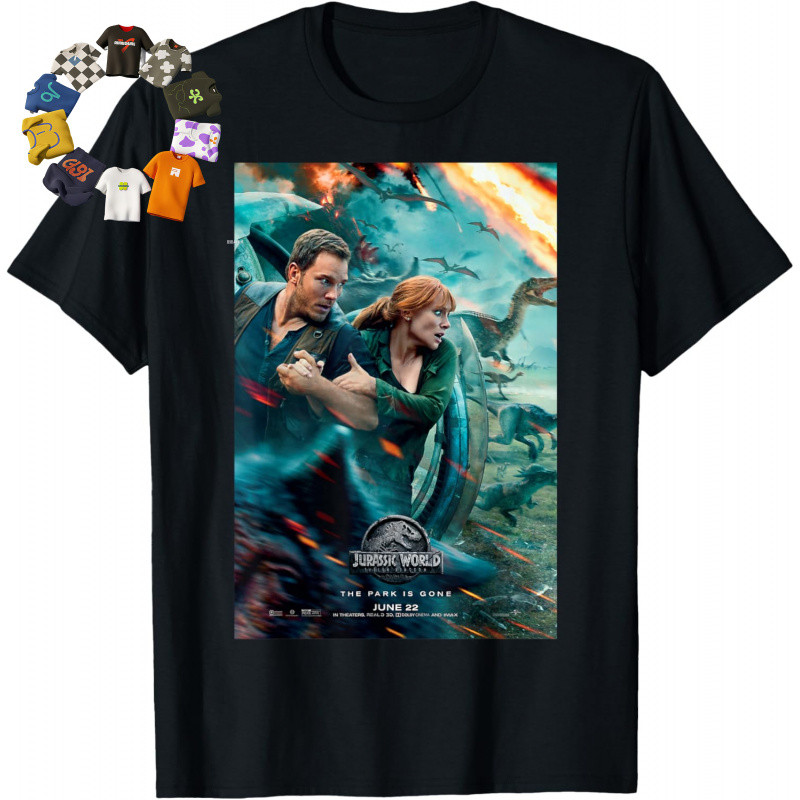 Jurassic World 2 Irving Claire Phim Poster Họa Tiết Áo Thun, Áo Thun Tay Ngắn Thời Trang Rời