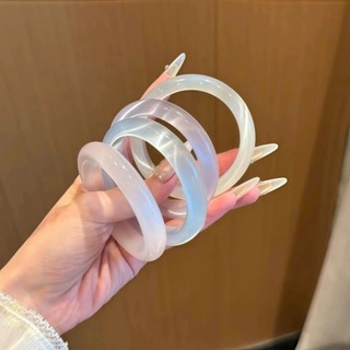   TẶNG HỘP  Vòng tay mắt mèo bạch nguyệt quang tự nhiên bản trơn thanh lịch tinh tế 