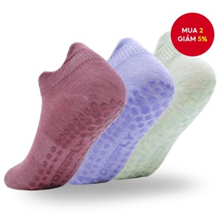 Socks yoga màu đơn màu mới cho nữ, chống trượt, phù hợp với pilates, kích thước 36-39.