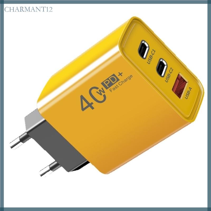 Char 40W Bộ chuyển đổi sạc USB 3 trong 1 Type C 40W Điện thoại sạc nhanh đa cổng